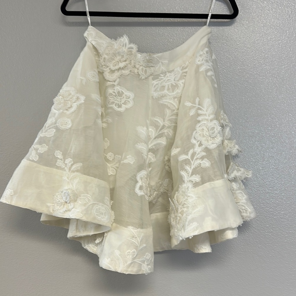 Postcard Silk Mini Skirt